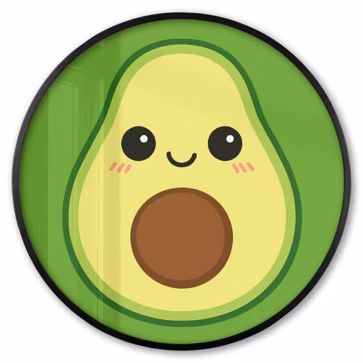 Ronde fotolijst - Avocado - Groen - Speels — 1