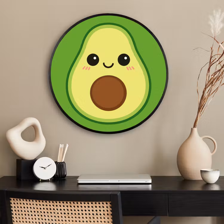 Ronde fotolijst - Avocado - Groen - Speels — 2