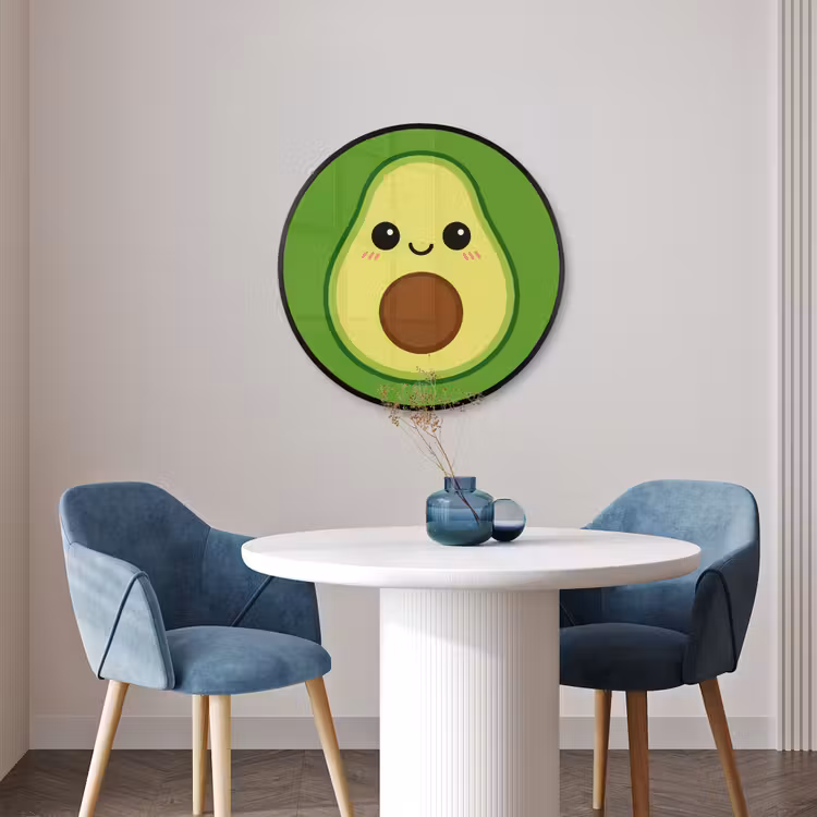 Ronde fotolijst - Avocado - Groen - Speels — 3