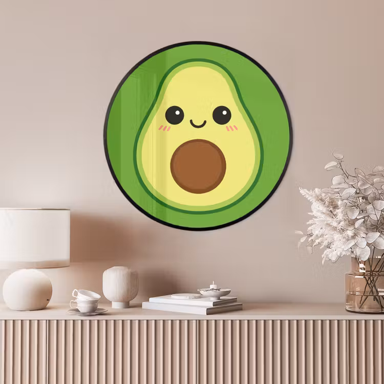 Ronde fotolijst - Avocado - Groen - Speels — 4