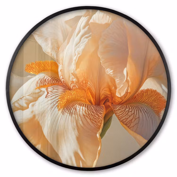 Ronde fotolijst - Close up - Oranje - Iris — 1