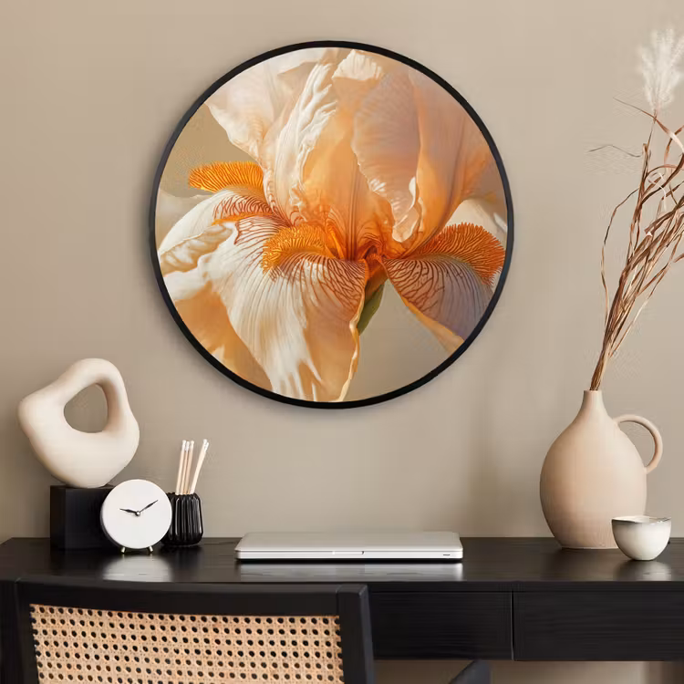 Ronde fotolijst - Close up - Oranje - Iris — 2
