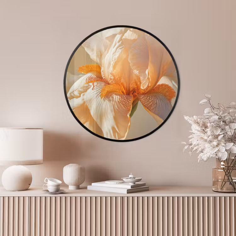 Ronde fotolijst - Close up - Oranje - Iris — 4