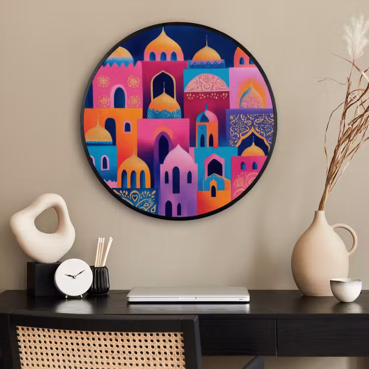 Ronde fotolijst - Kleurrijk - Avond - Islamitisch — 2