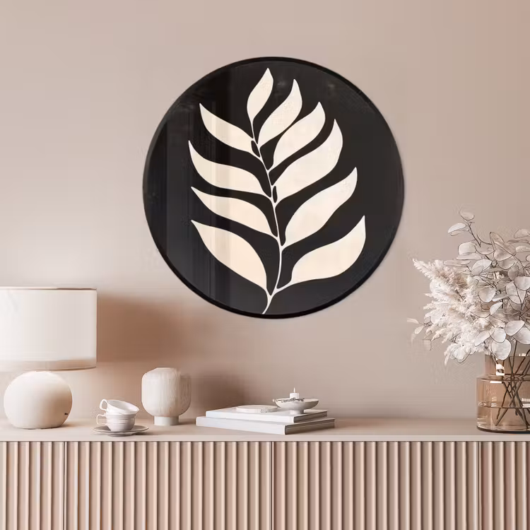 Ronde fotolijst - Blad - Wit - Minimalistisch — 4