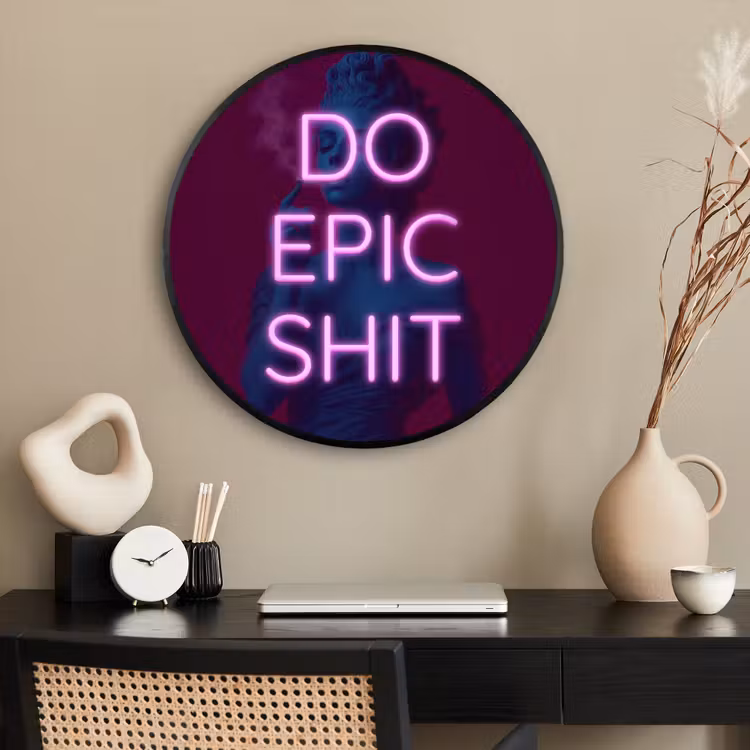 Ronde fotolijst - Buste - Neon - LED - Letters — 2
