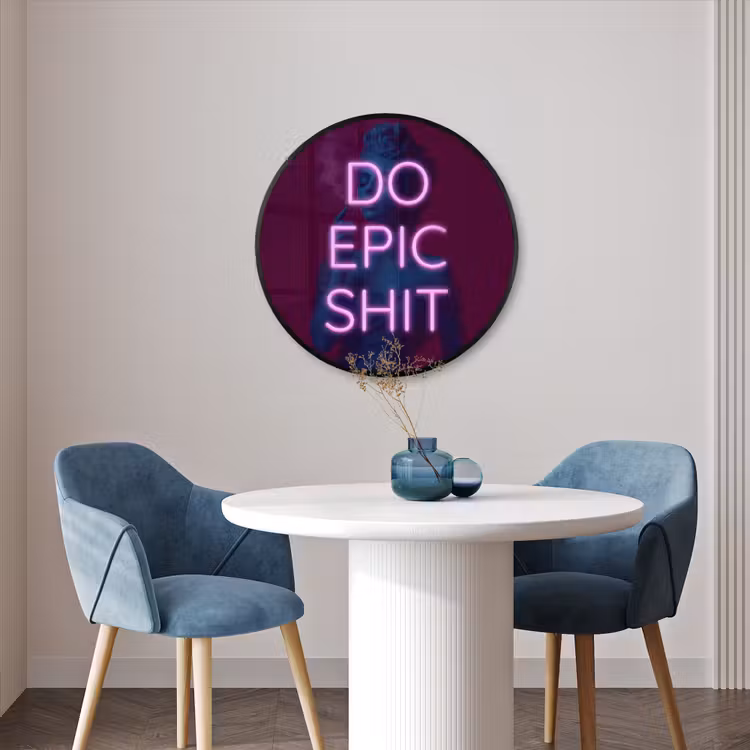 Ronde fotolijst - Buste - Neon - LED - Letters — 3