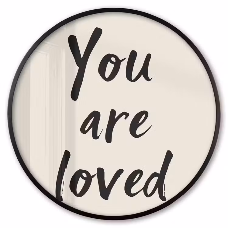 Ronde fotolijst - Minimalistisch - Beige - Love — 1
