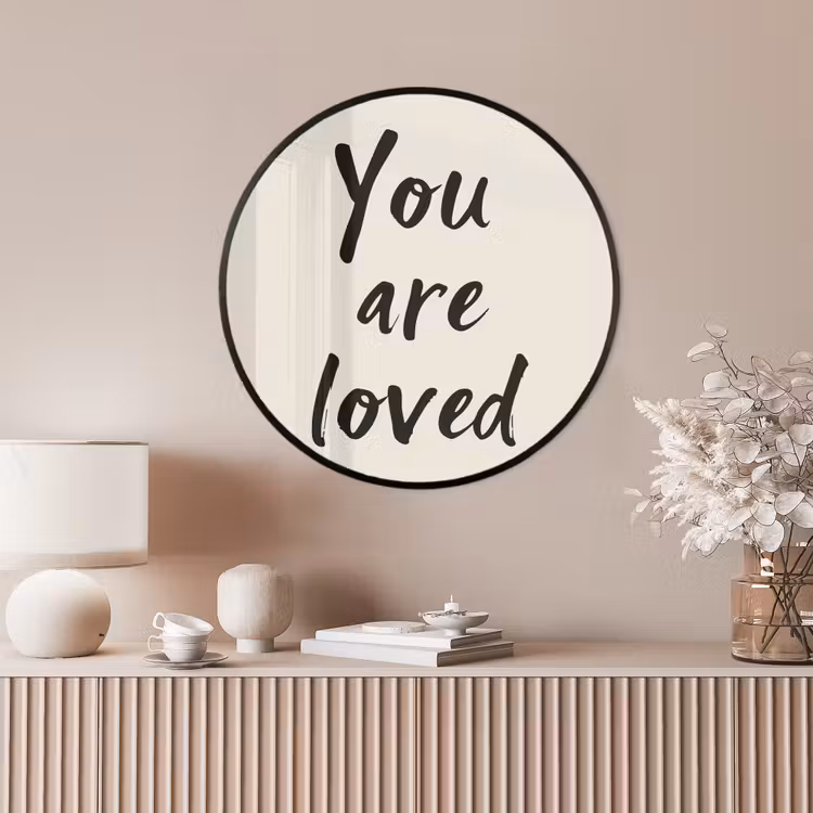 Ronde fotolijst - Minimalistisch - Beige - Love — 4