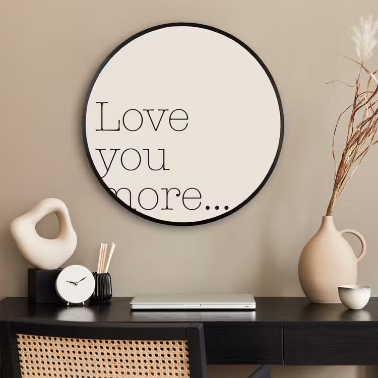 Ronde fotolijst - Minimalistisch - Love - Beige — 2