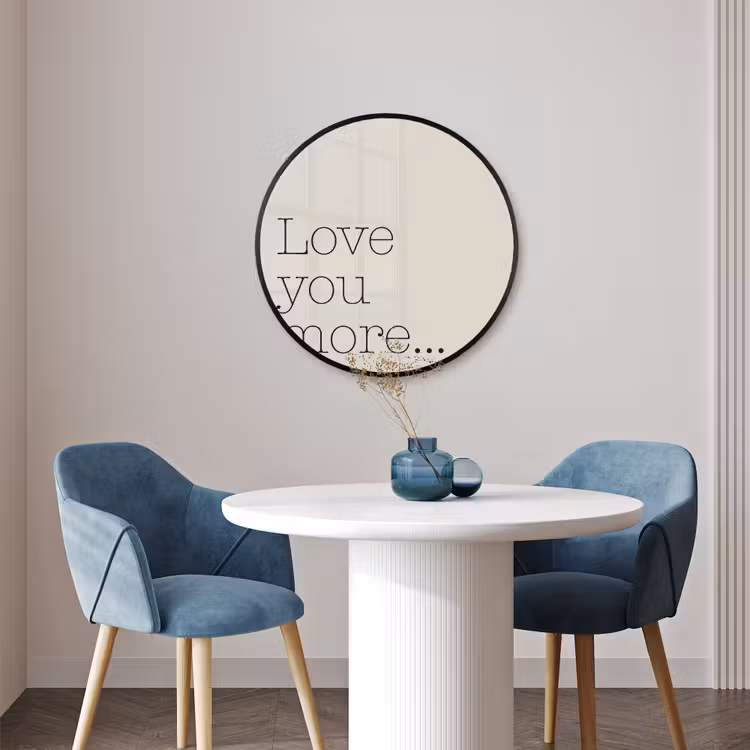 Ronde fotolijst - Minimalistisch - Love - Beige — 3