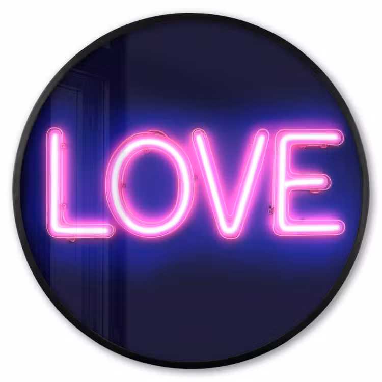 Ronde fotolijst - Neon - Love - Valentijn — 1