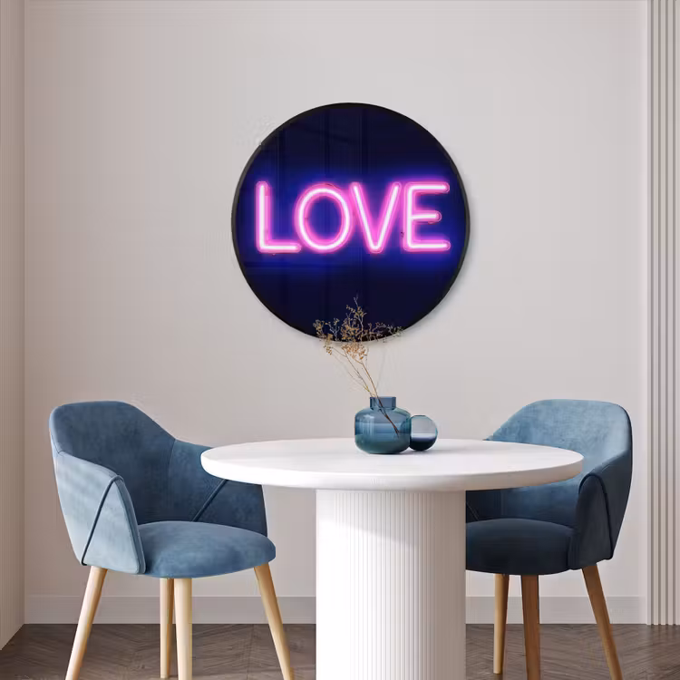Ronde fotolijst - Neon - Love - Valentijn — 3