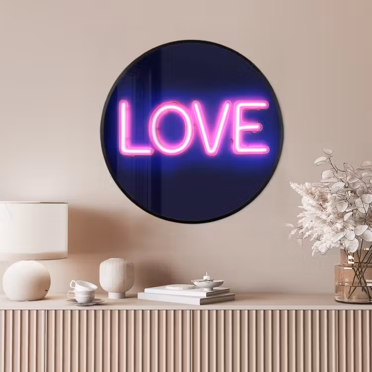 Ronde fotolijst - Neon - Love - Valentijn — 4