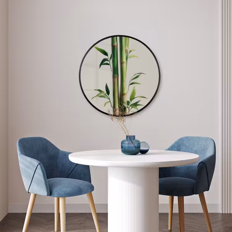 Ronde fotolijst - Bamboestengels - Sierlijk - Groen — 3