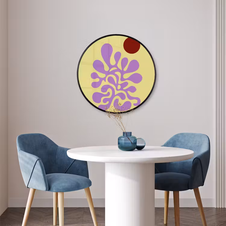 Ronde fotolijst - Koraal - Cirkel - Abstract - Geel — 3