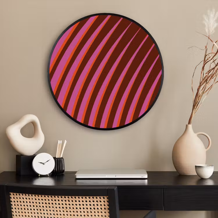 Ronde fotolijst - Lijnen - Rood - Beweging — 2