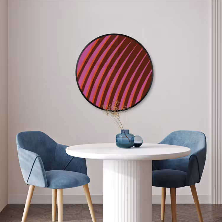 Ronde fotolijst - Lijnen - Rood - Beweging — 3
