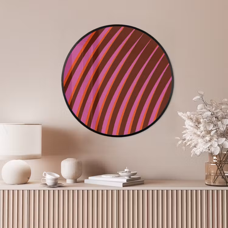 Ronde fotolijst - Lijnen - Rood - Beweging — 4