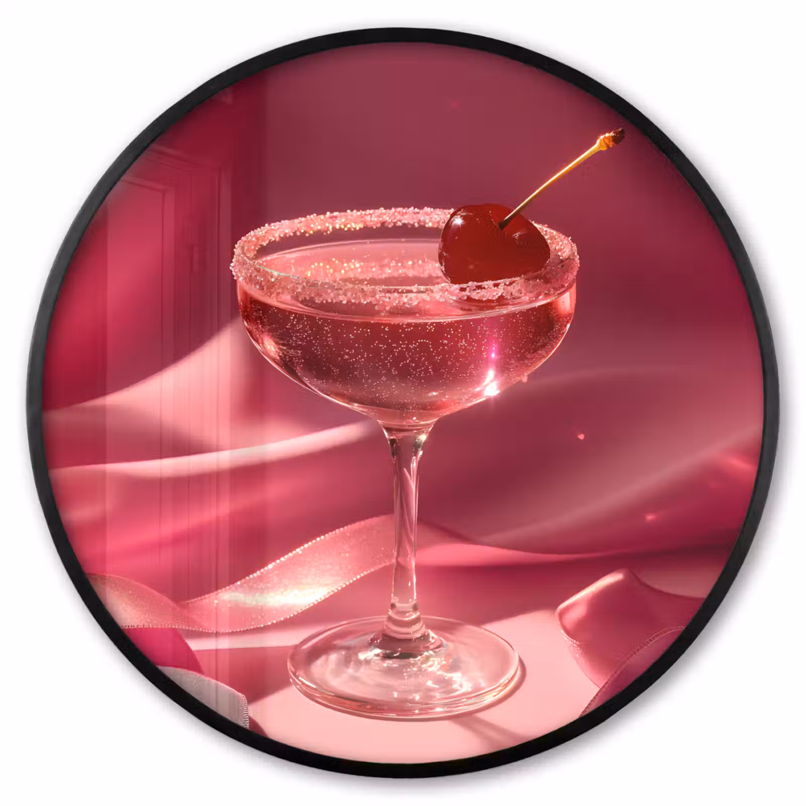 Ronde fotolijst - Cocktail - Pink - Luxe — 1