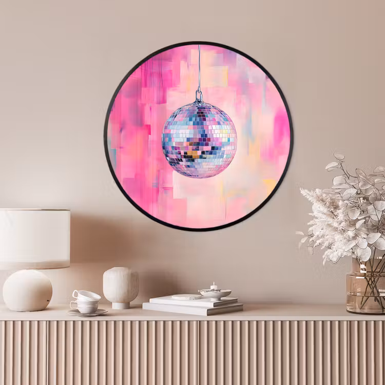 Ronde fotolijst - Discobal - Pink - Verf — 4