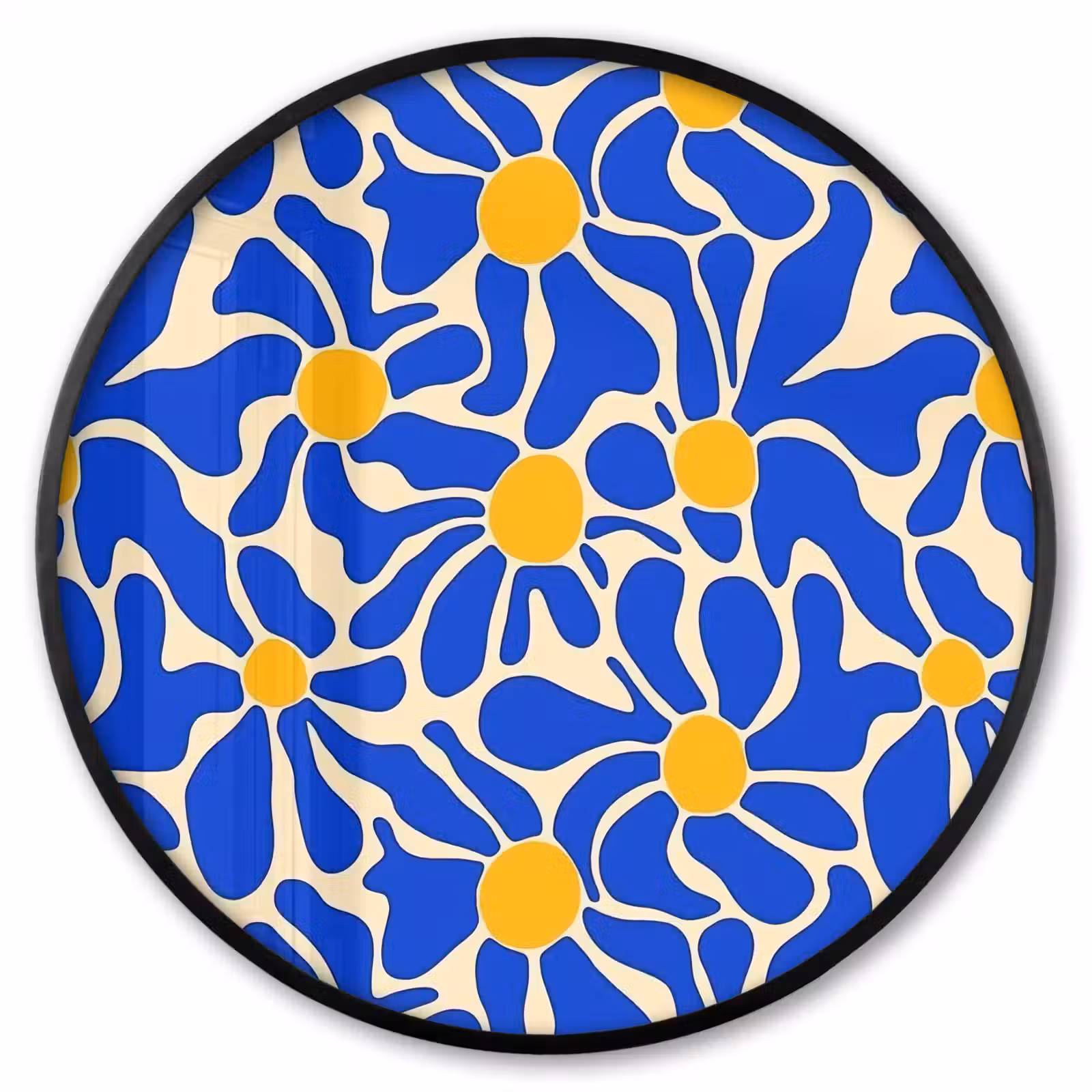 Ronde fotolijst - Abstract - Bloem - Blauw — 1