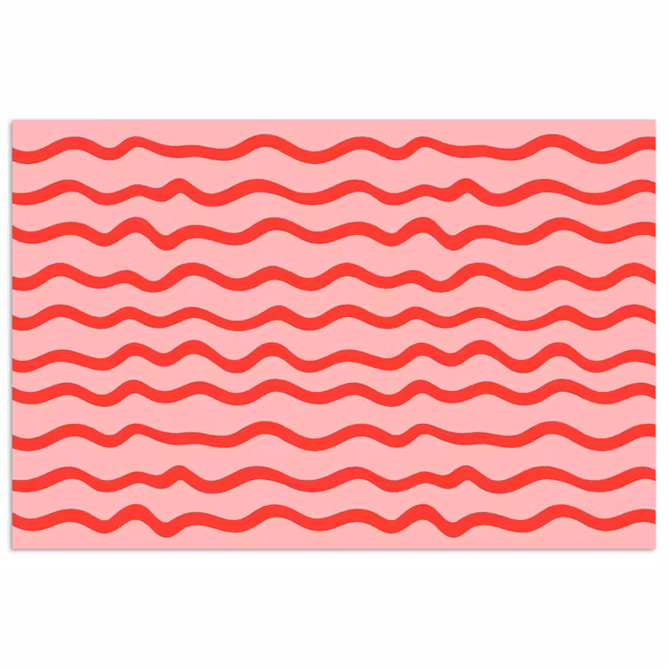 Poster - Speels - Patroon - Rood — 1