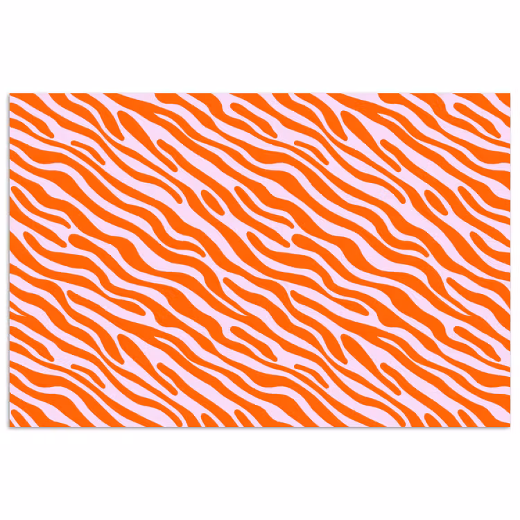 Poster - Strepen - Dynamisch - Oranje — 1