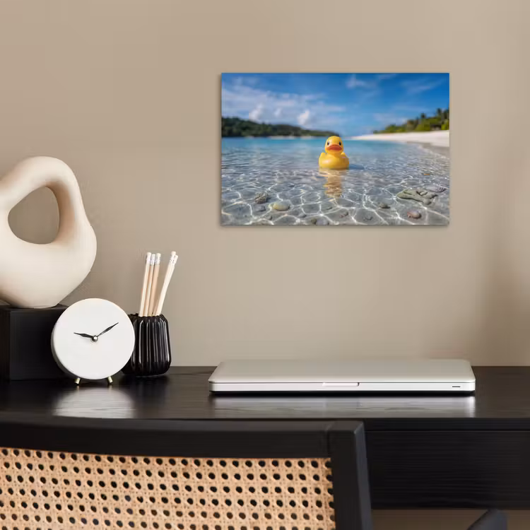 Poster - Tropisch - Badeend - geel — 2
