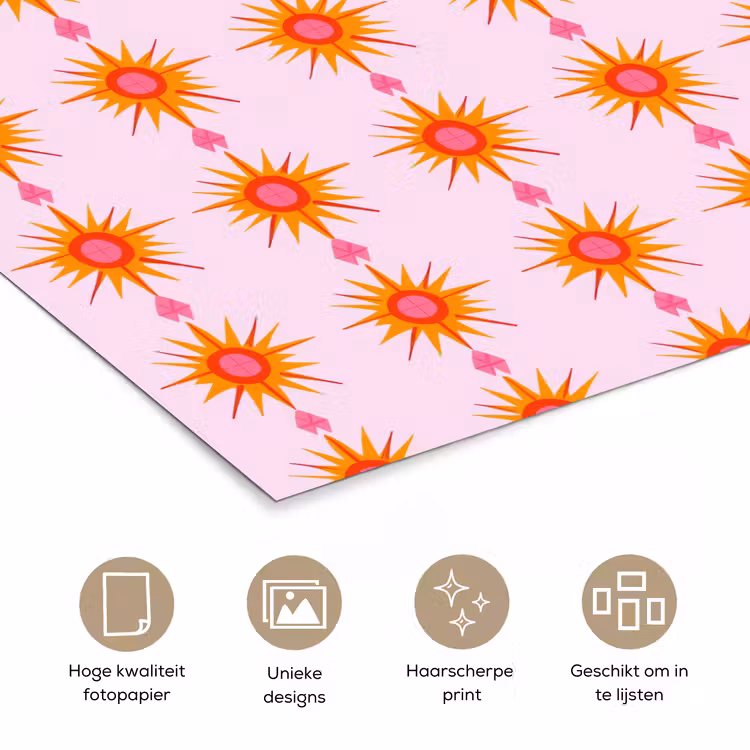 Poster - Zon - Motief - Roze — 5