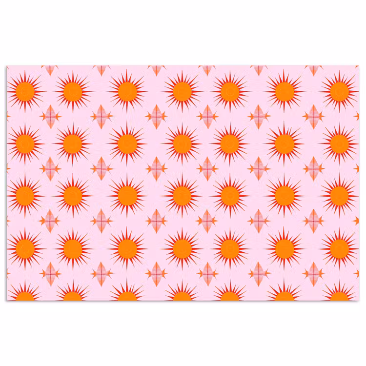 Poster - Zon - Patroon - Roze — 1