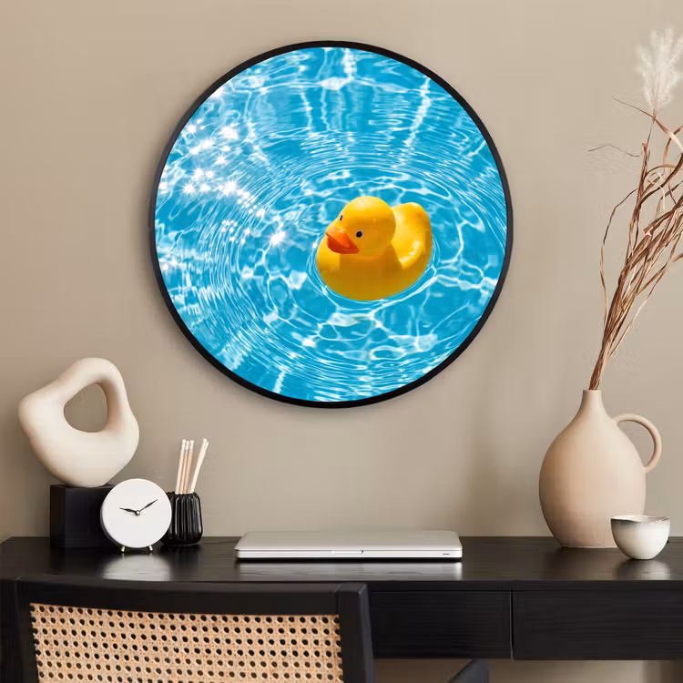 Ronde fotolijst - Badeend - Dobberen - Blauw — 2