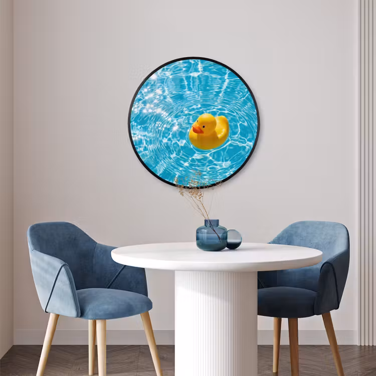 Ronde fotolijst - Badeend - Dobberen - Blauw — 3