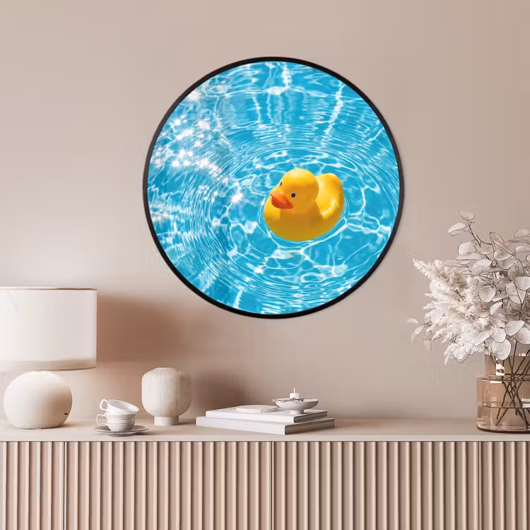 Ronde fotolijst - Badeend - Dobberen - Blauw — 4