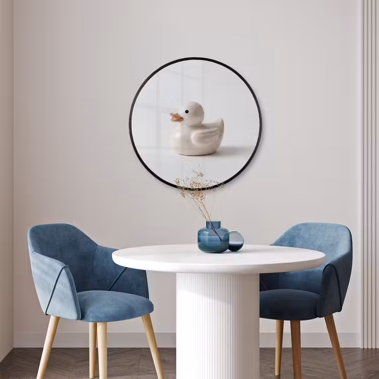 Ronde fotolijst - Badeend - Minimalistisch - Wit — 3
