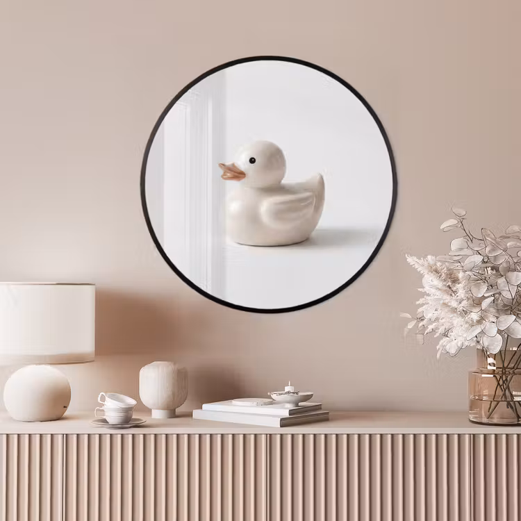 Ronde fotolijst - Badeend - Minimalistisch - Wit — 4