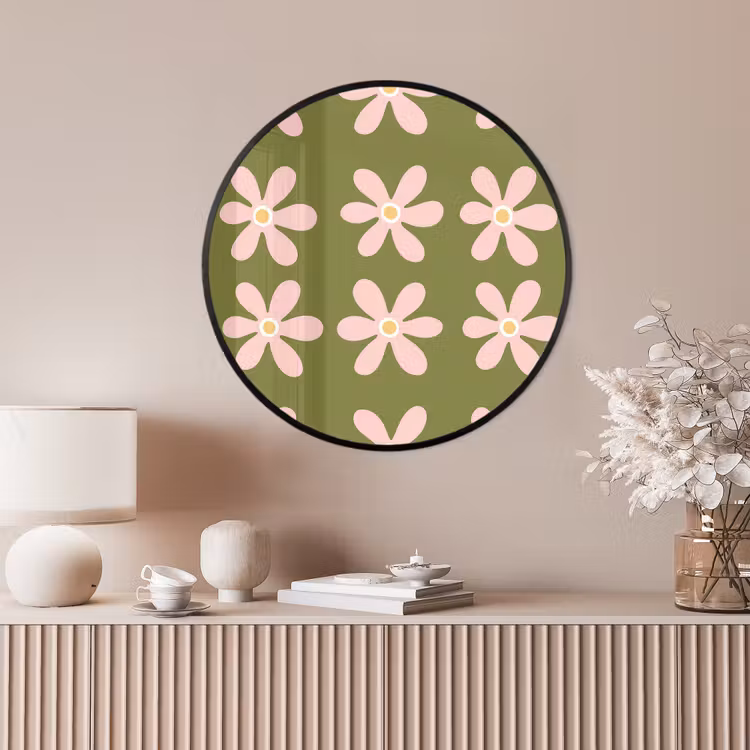 Ronde fotolijst - Bloem - Modern - Groen — 4
