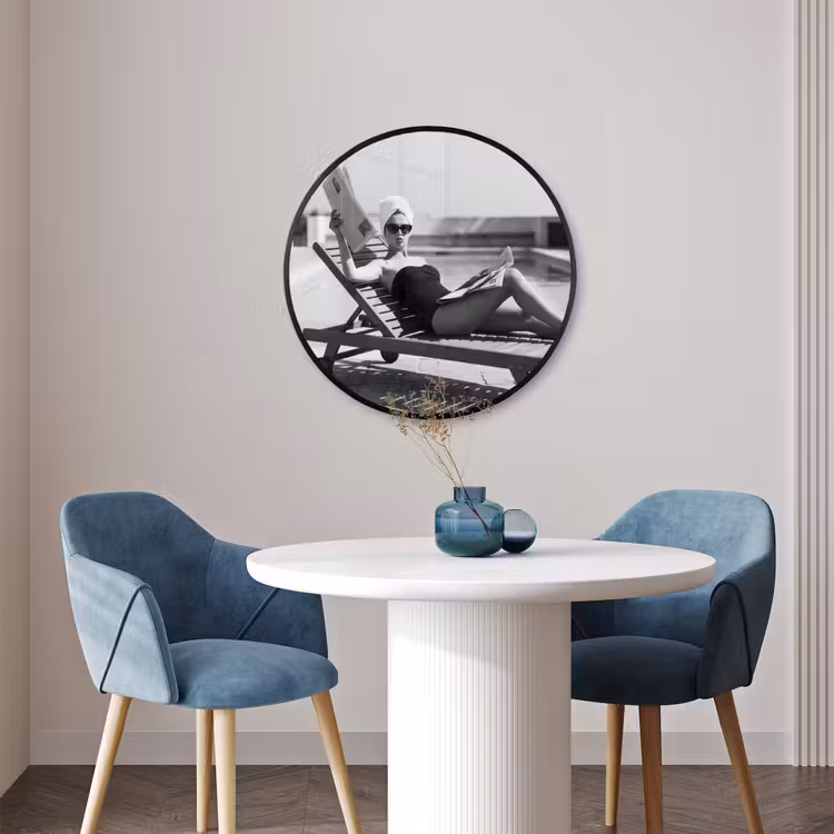 Ronde fotolijst - Glamour - Modern - Zwart - Wit — 3