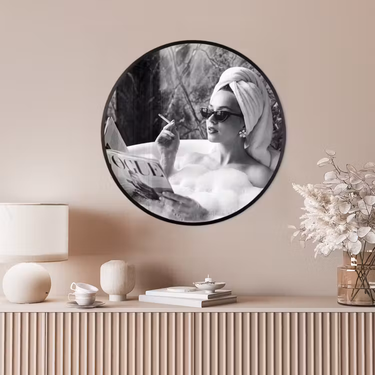 Ronde fotolijst - Relaxt - Bad - Zwart - Wit — 4