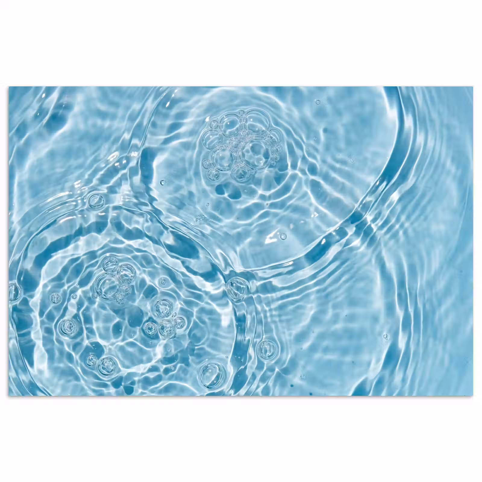 Poster - Water - Blauw - bubbels — 1