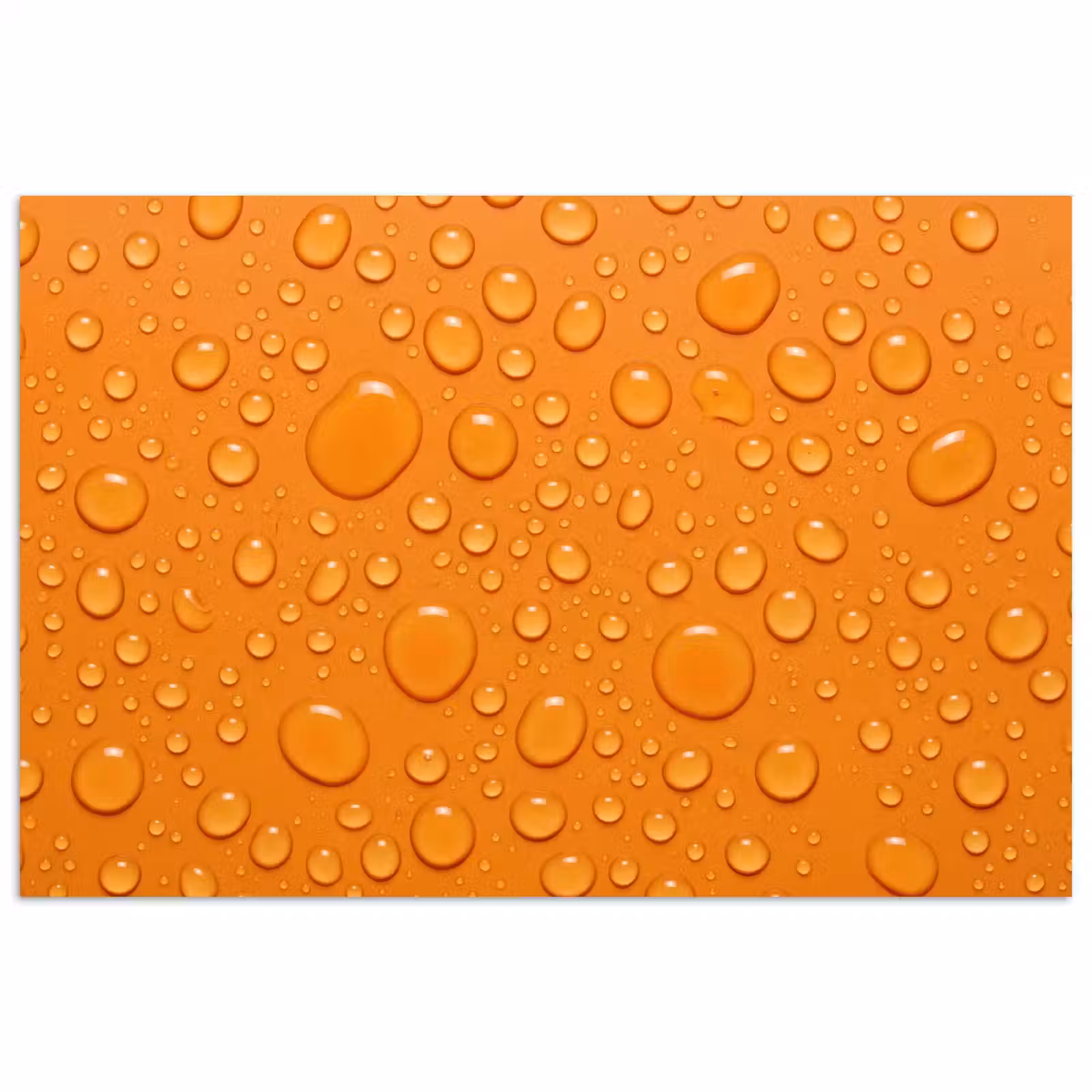 Poster - Water - Druppels - Oranje — 1