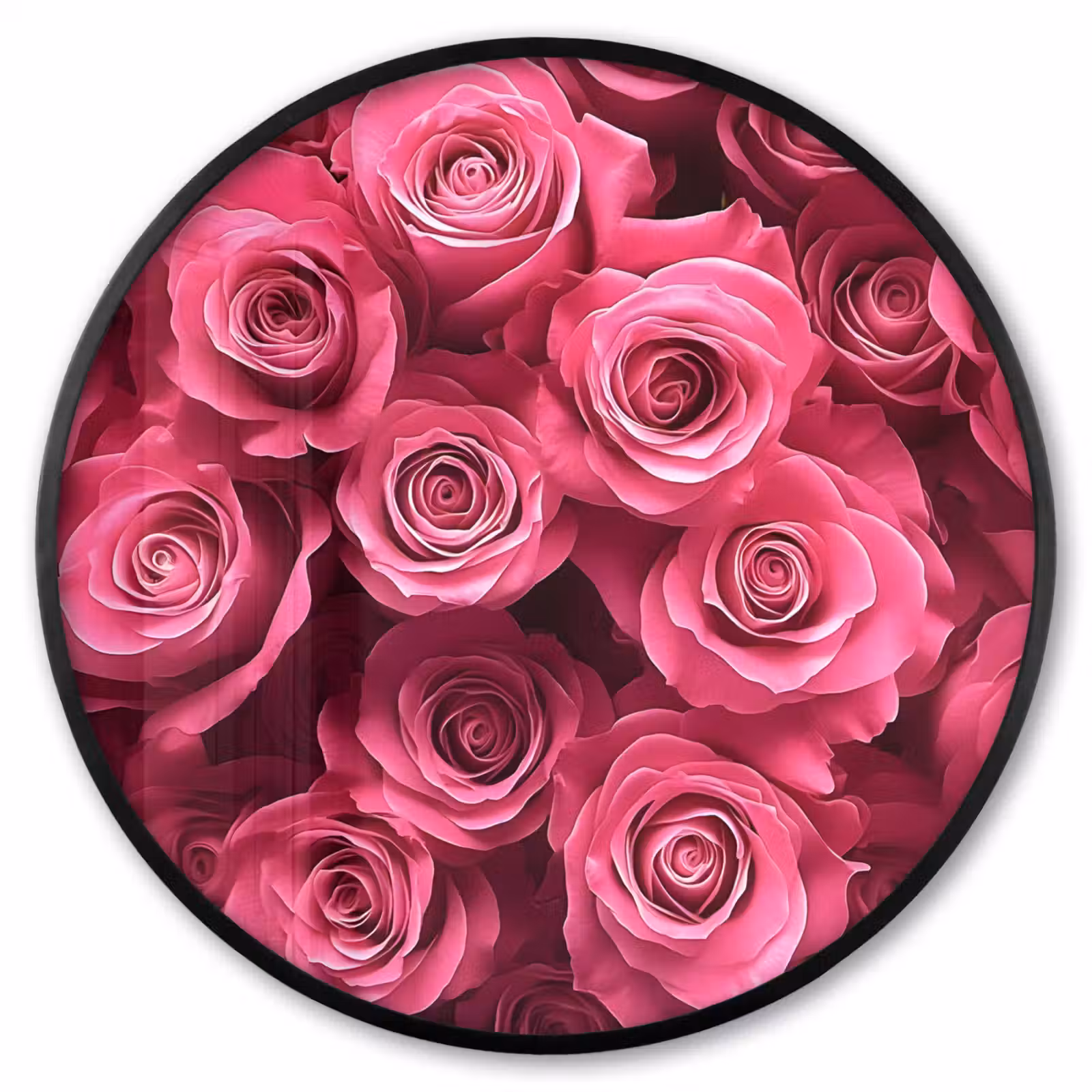 Ronde fotolijst - Rozen - Pink - Bloem — 1