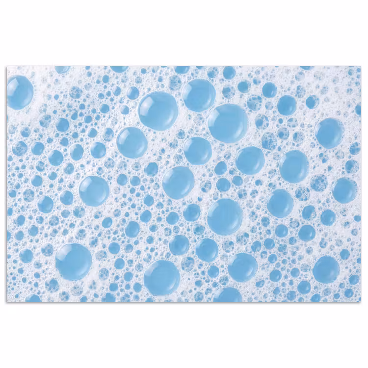Poster - Schuim - Bubbels - Blauw — 1