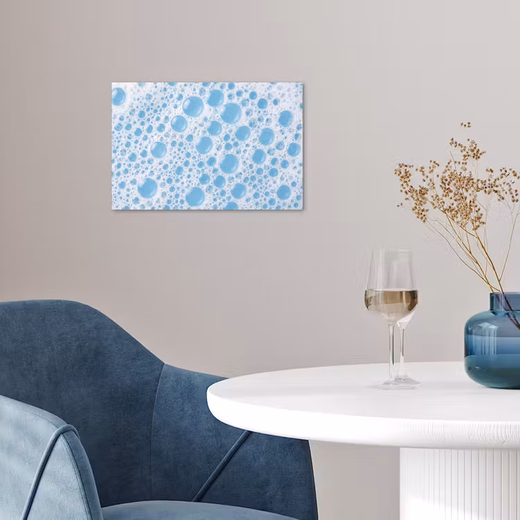 Poster - Schuim - Bubbels - Blauw — 4