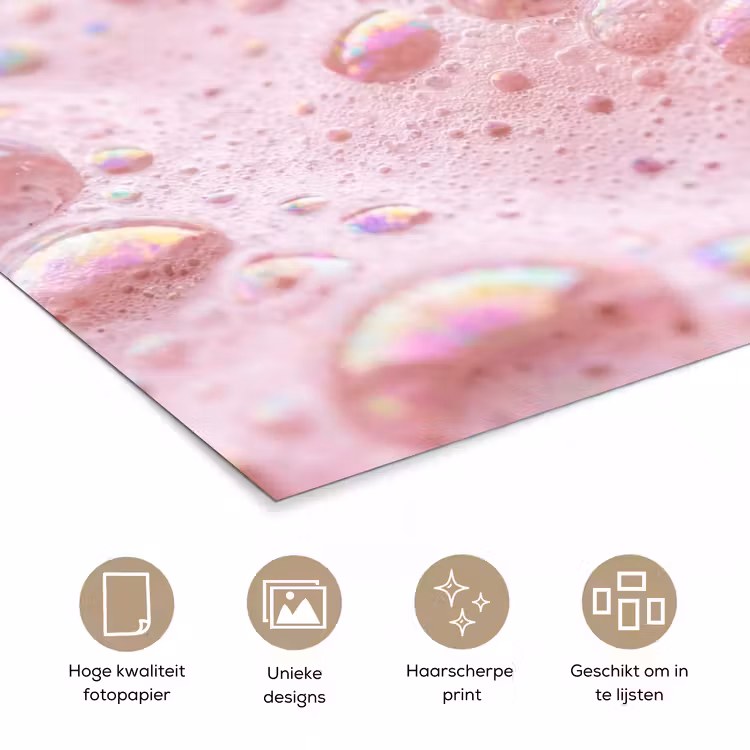 Poster - Schuim - Structuur - Roze — 5
