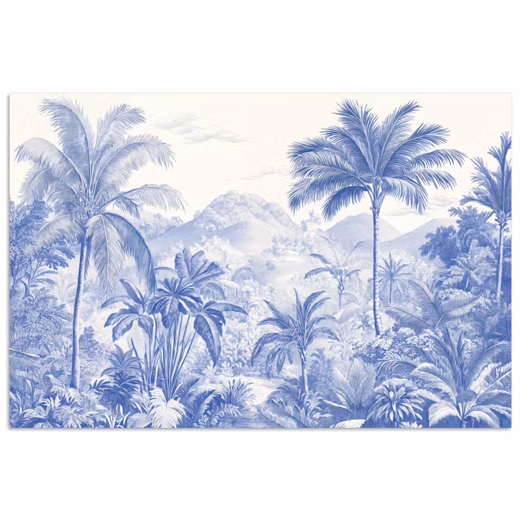 Poster - Tropisch - Jungle - Blauw — 1