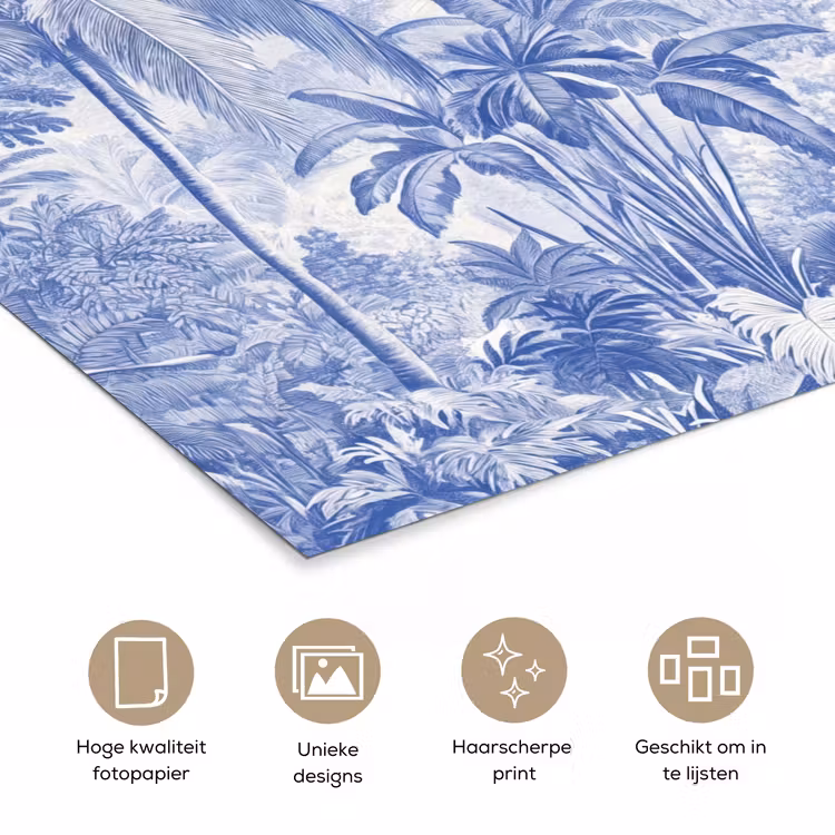 Poster - Tropisch - Jungle - Blauw — 5