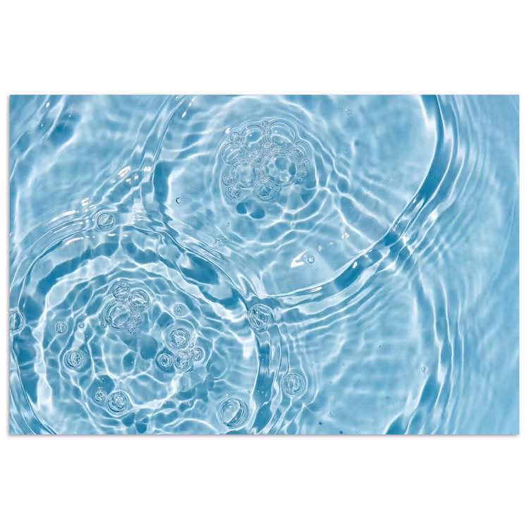 Poster - Water - Blauw - bubbels — 1
