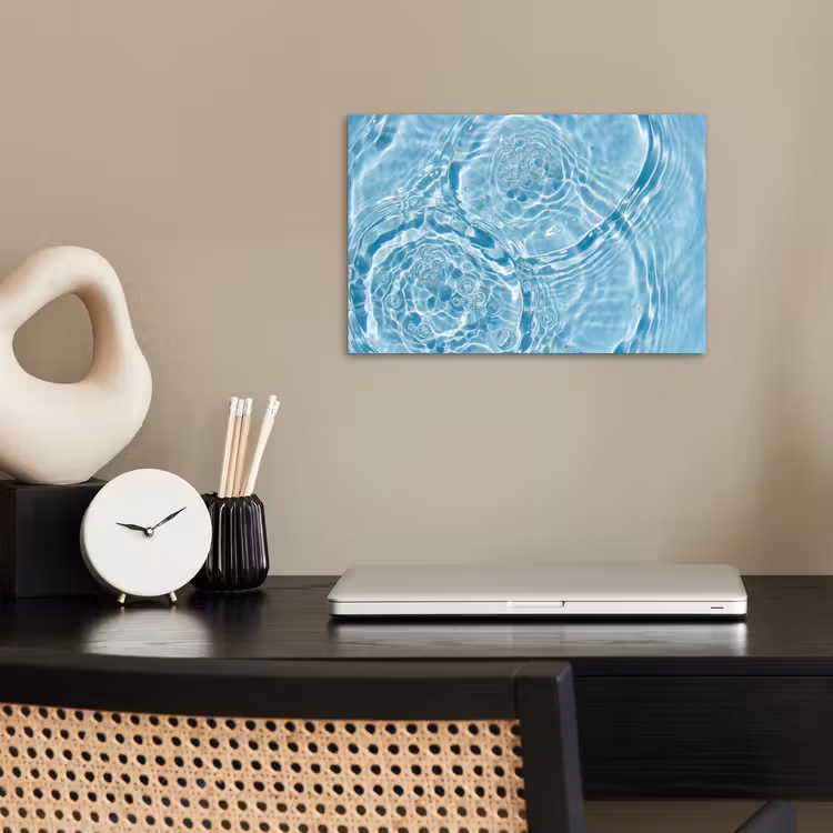 Poster - Water - Blauw - bubbels — 2