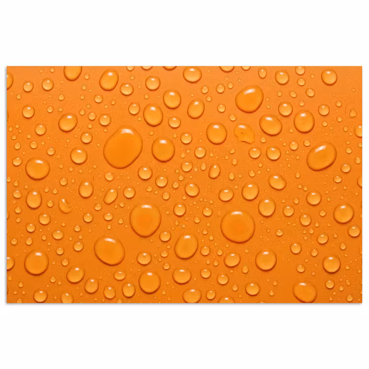 Poster - Water - Druppels - Oranje — 1